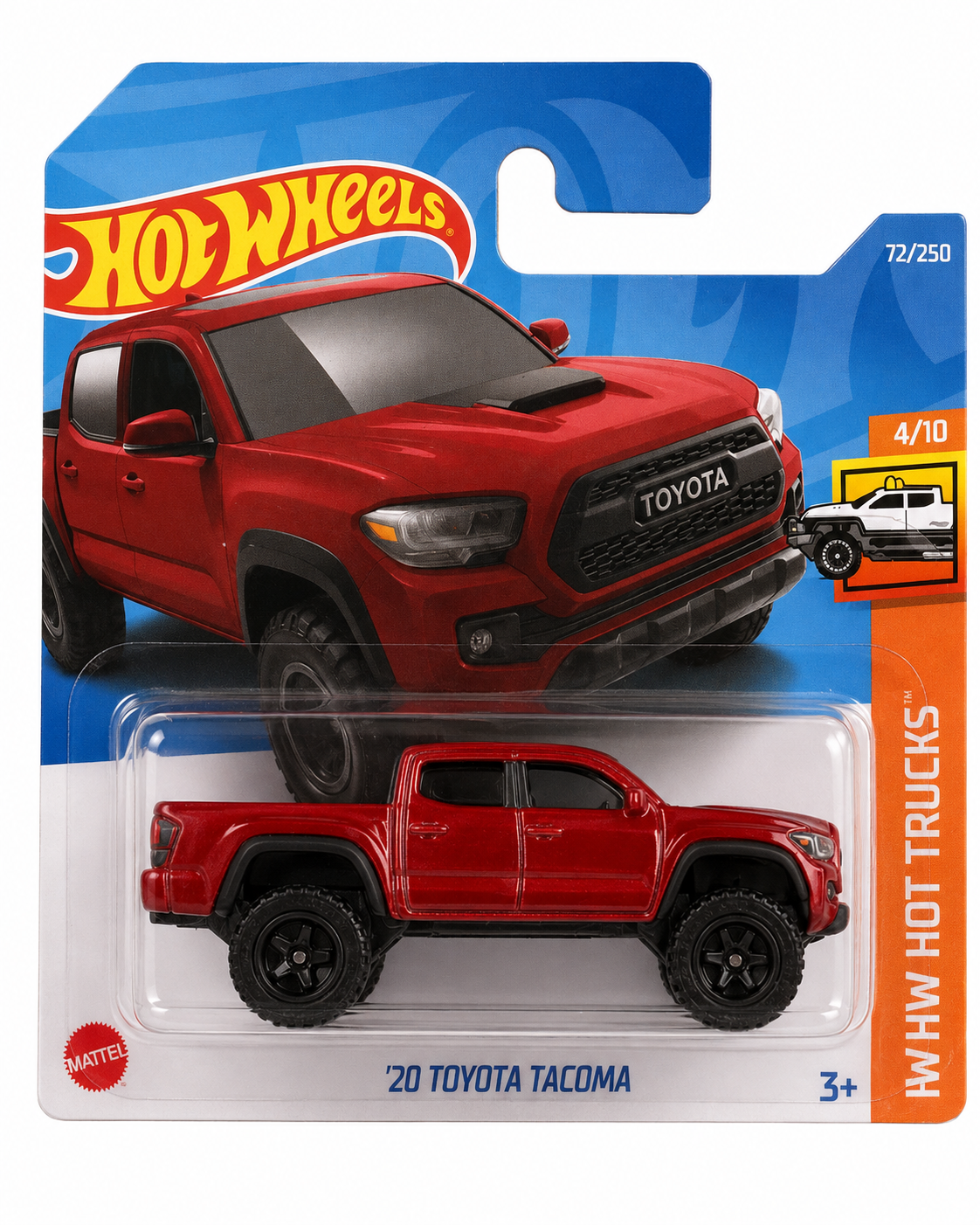1:64 - Hot Wheels ’20 Toyota Tacoma – HW Hot Trucks 4/10 | Vermelho Metálico