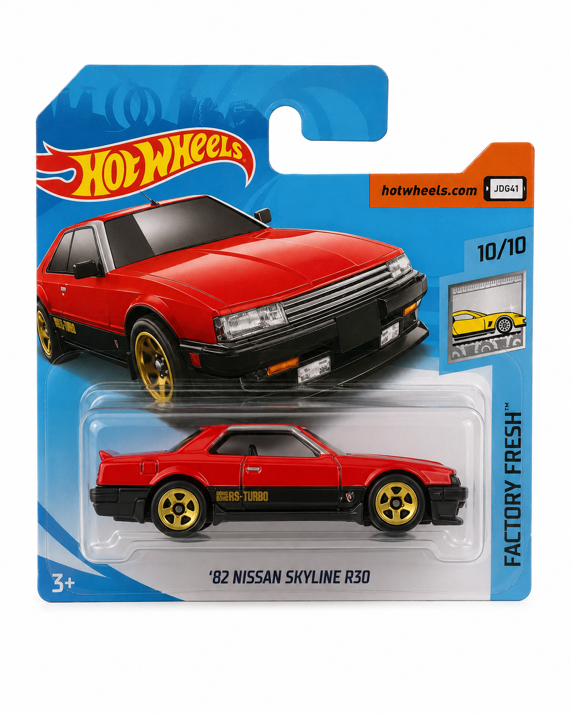 Miniatura Hot Wheels Nissan Skyline R30 1982 vermelho 1:64 em blister
