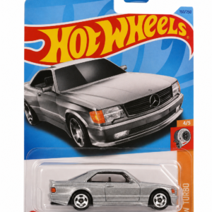 Miniatura Hot Wheels Mercedes-Benz 560 SEC AMG prata 1:64 em blister