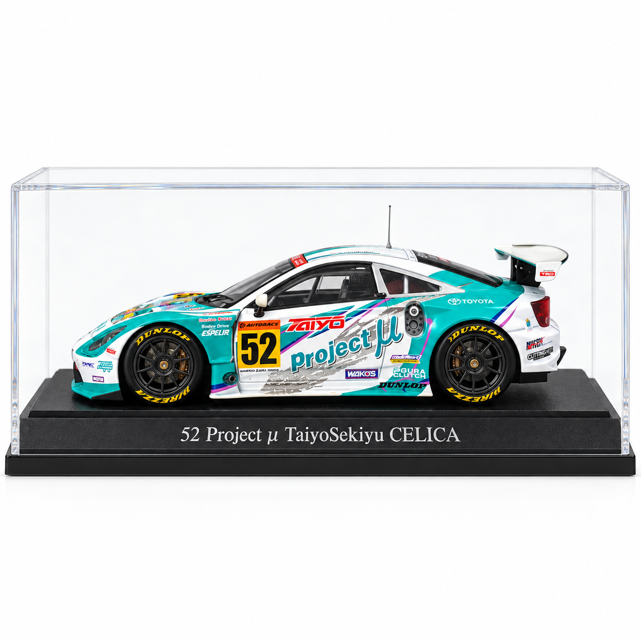 1:43 - EBBRO Toyota Celica Project μ TaiyoSekiyu #52 – JGTC GT300 2004 - vista lateral 2