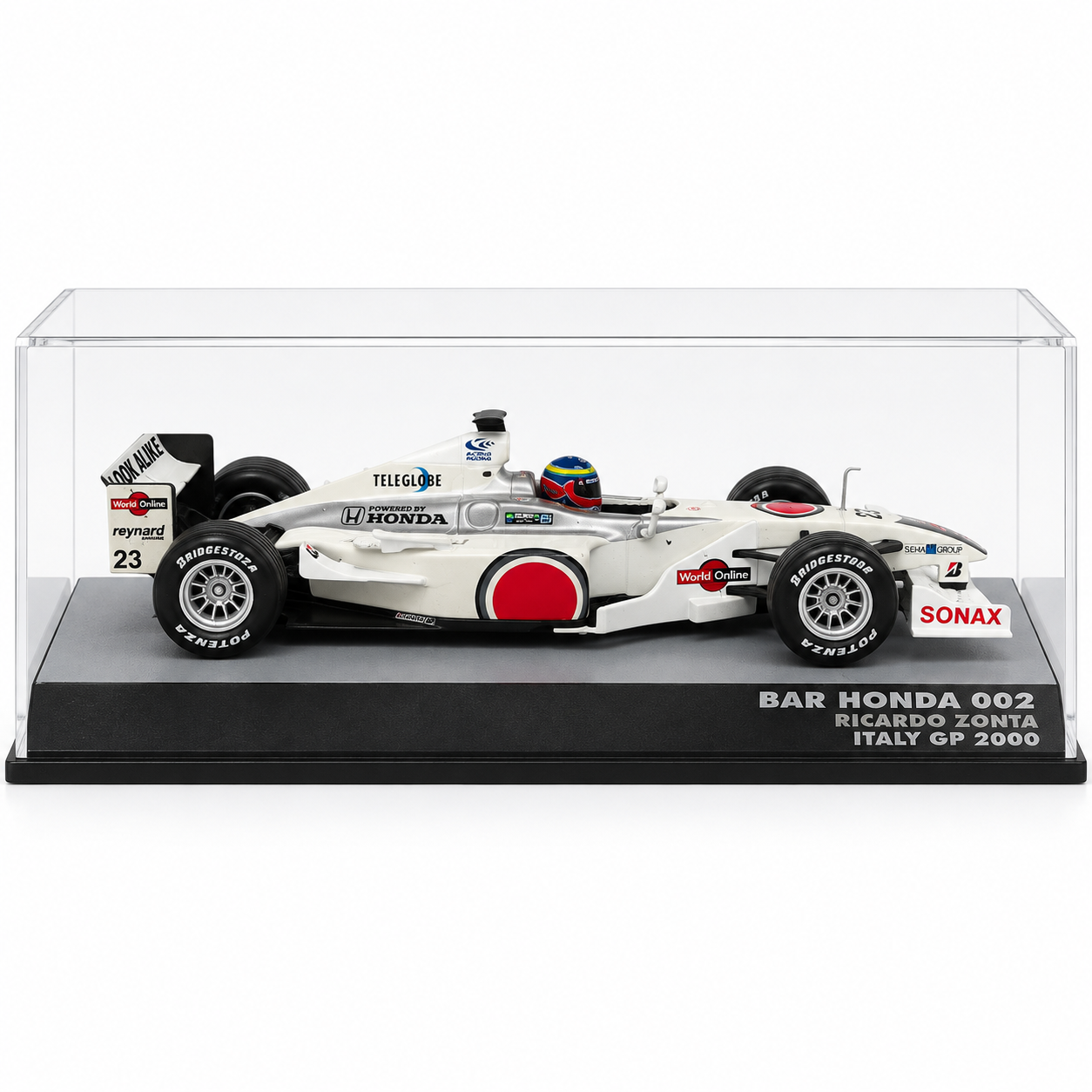 1:43 - IXO MODELS - BAR Honda 002 #23 – Ricardo Zonta – Italy GP 2000 - vista lateral oposta