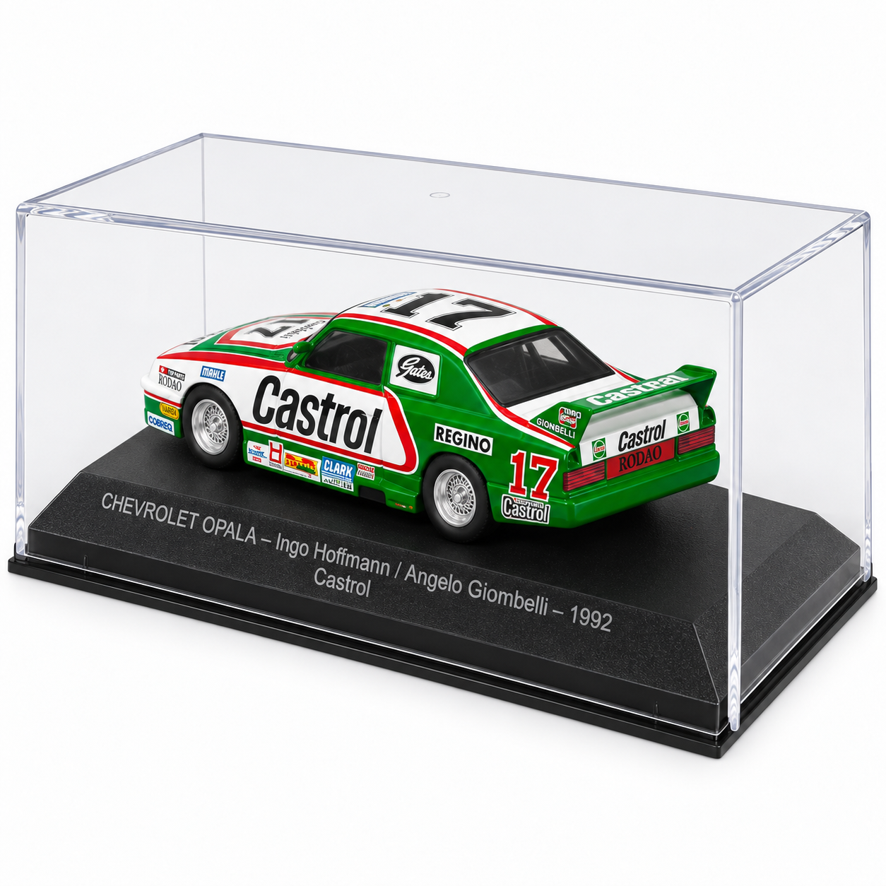 1:43 - IXO MODELS - Chevrolet Opala Castrol #17 – Ingo Hoffmann / Angelo Giombelli – 1992 - vista diagonal traseira