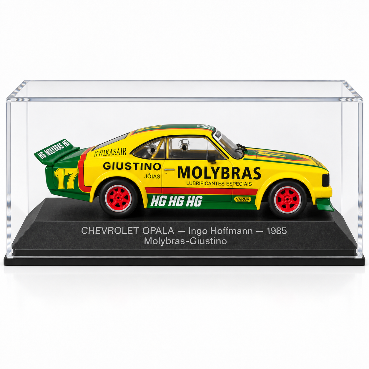 1:43 - IXO MODELS - Chevrolet Opala Molybras-Giustino #17 – Ingo Hoffmann – 1985 - vista lateral