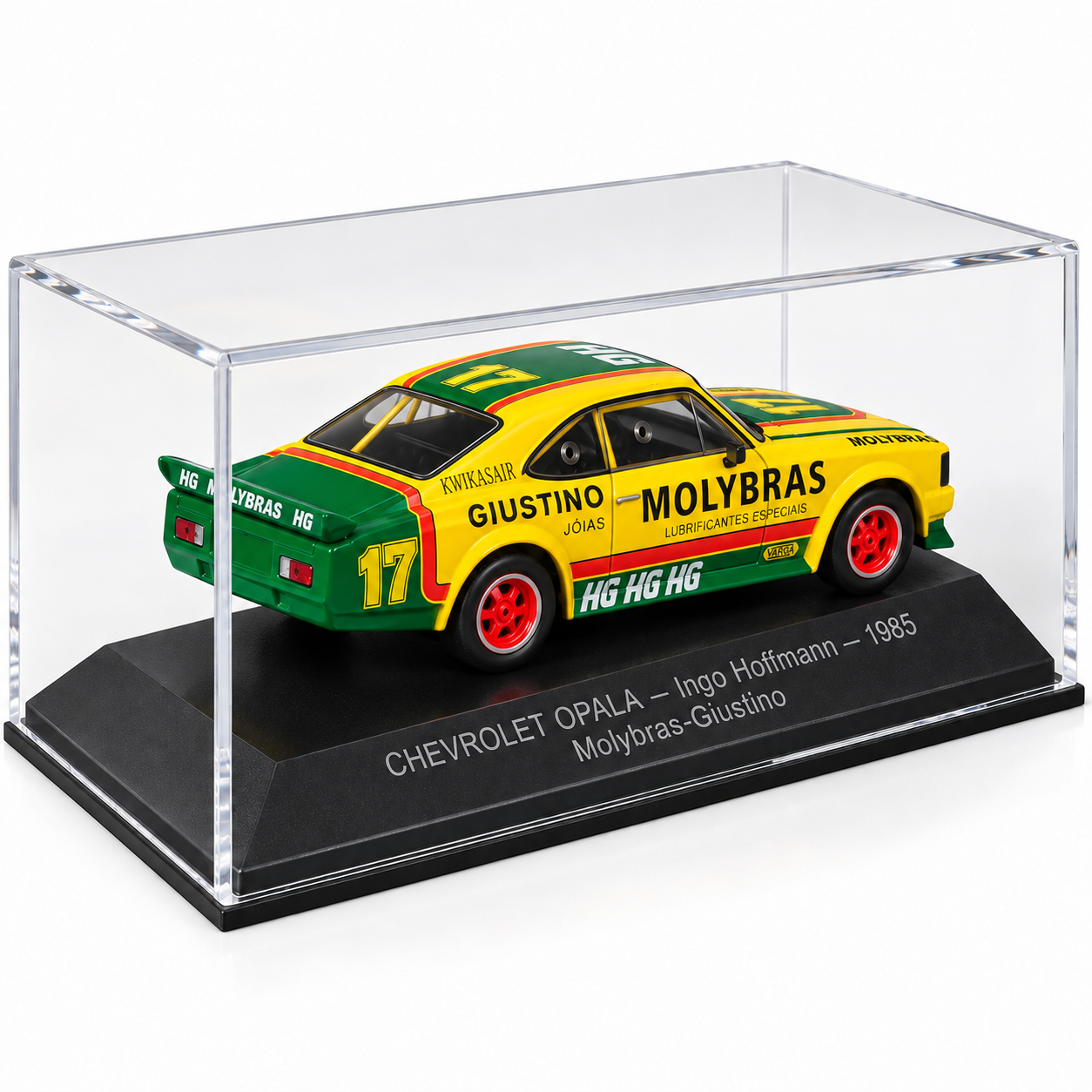 1:43 - IXO MODELS - Chevrolet Opala Molybras-Giustino #17 – Ingo Hoffmann – 1985 - vista diagonal traseira