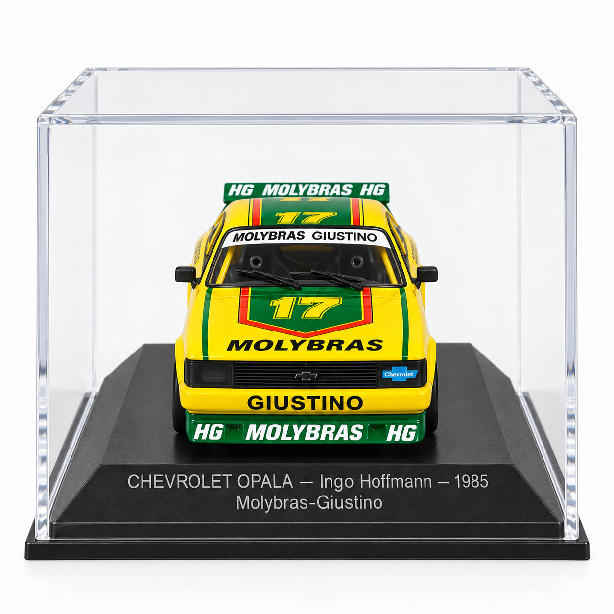 1:43 - IXO MODELS - Chevrolet Opala Molybras-Giustino #17 – Ingo Hoffmann – 1985 - vista frontal