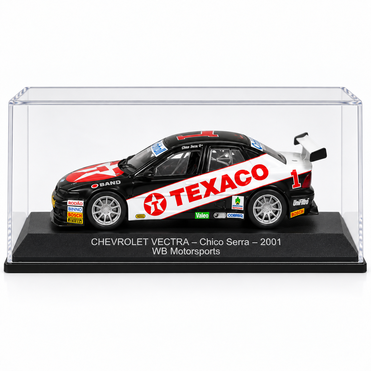 1:43 - IXO MODELS - Chevrolet Vectra Texaco #1 – Chico Serra – WB Motorsports 2001 - vista lateral