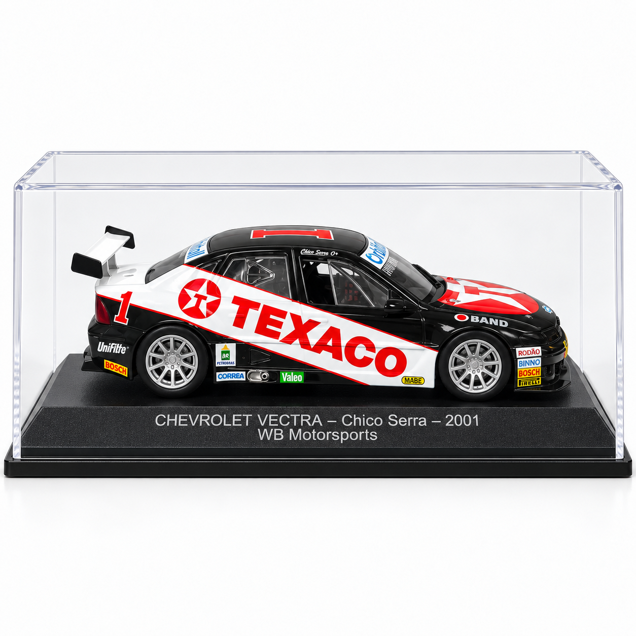 1:43 - IXO MODELS - Chevrolet Vectra Texaco #1 – Chico Serra – WB Motorsports 2001 - vista lateral oposta