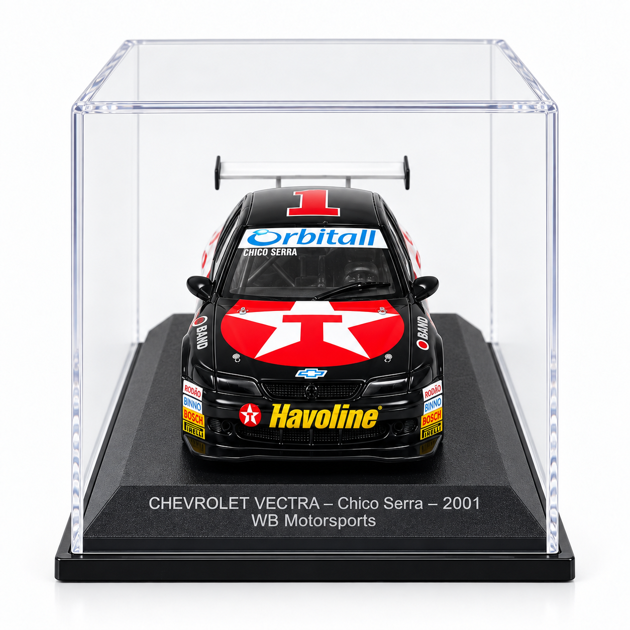 1:43 - IXO MODELS - Chevrolet Vectra Texaco #1 – Chico Serra – WB Motorsports 2001 - vista frontal