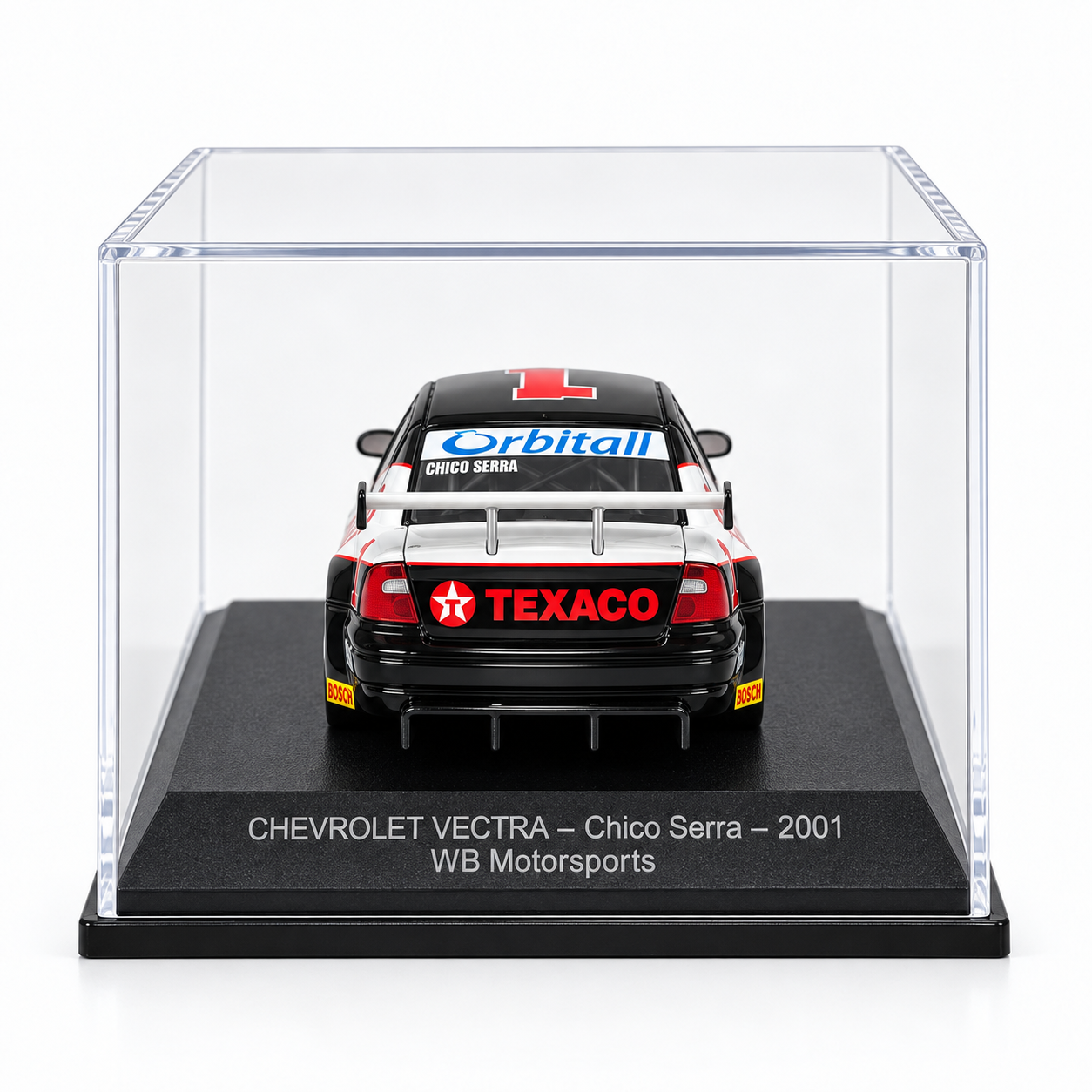1:43 - IXO MODELS - Chevrolet Vectra Texaco #1 – Chico Serra – WB Motorsports 2001 - vista traseira