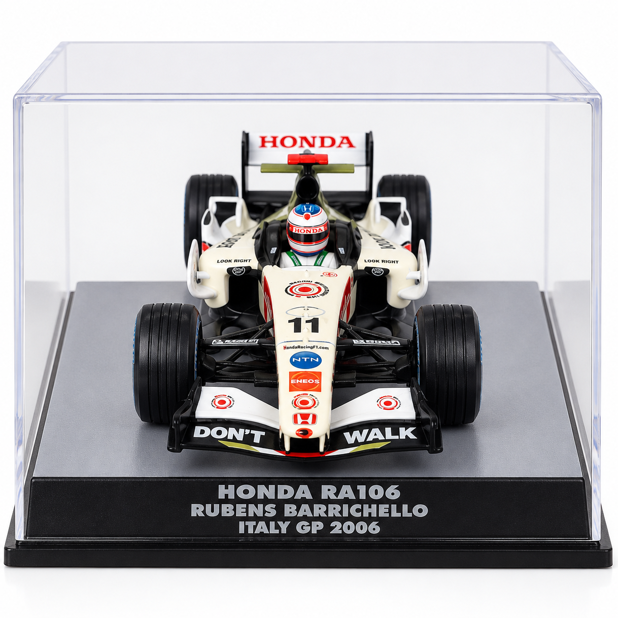 1:43 - IXO MODELS - Honda RA106 #11 – Rubens Barrichello – Italy GP 2006 - vista frontal