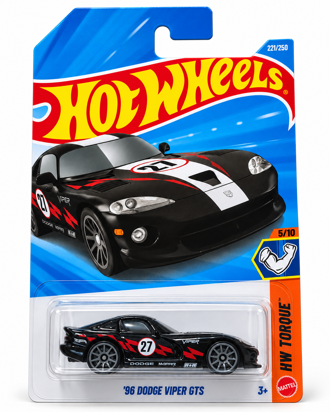 Hot Wheels '96 Dodge Viper GTS #27 | HW Torque 5/10 | 221/250