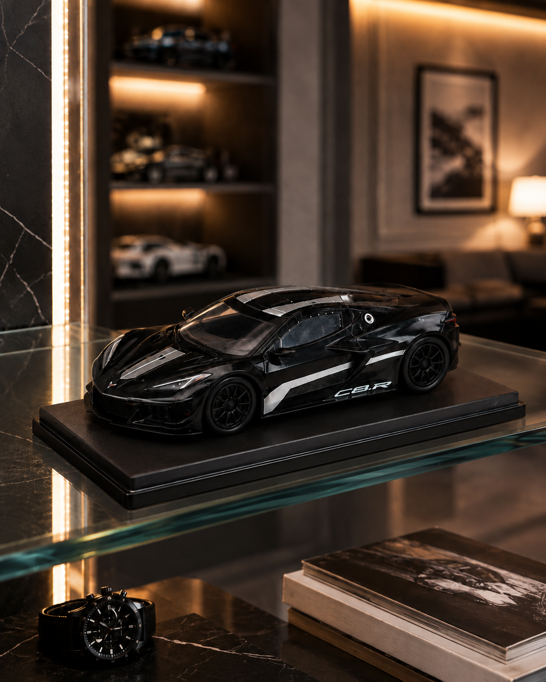 Hot Wheels Premium Chevrolet Corvette C8.R American Scene Chase 1:64 - vista 7
