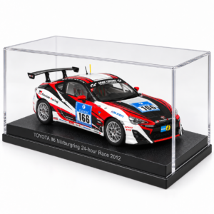 1:43 - EBBRO - Toyota 86 Gazoo Racing #166 – Nürburgring 24h 2012 - vista diagonal frontal