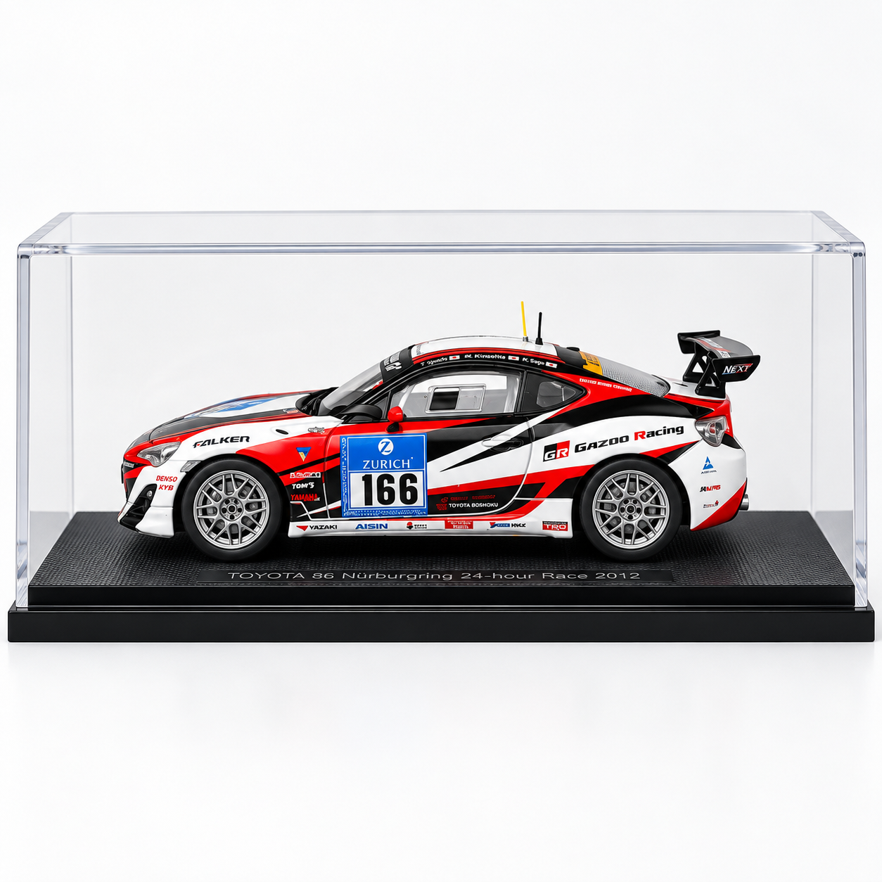 1:43 - EBBRO - Toyota 86 Gazoo Racing #166 – Nürburgring 24h 2012 - vista lateral oposta