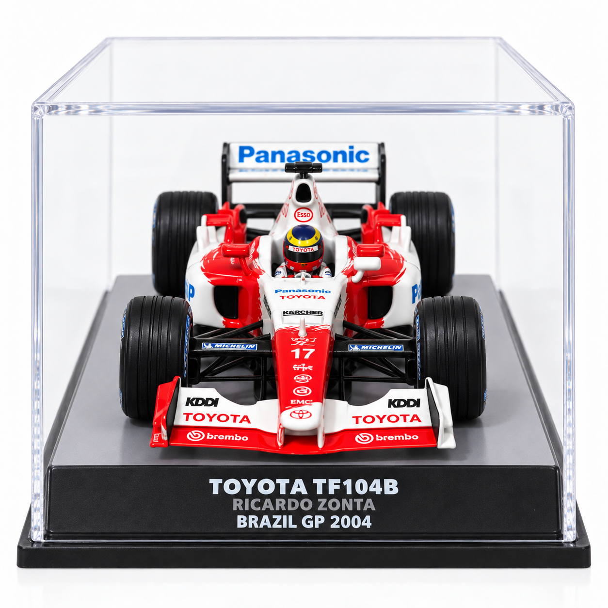 1:43 - IXO MODELS - Toyota TF104B #17 – Ricardo Zonta – Brazil GP 2004 - vista frontal
